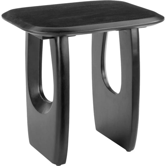 Arasan Wood Black Rectangular Accent Table - LOOMLAN - Zuo Modern - Side Tables