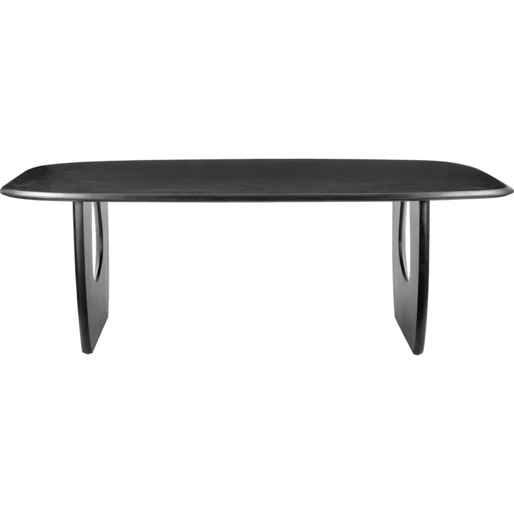 Arasan Wood Black Rectangular Dining Table-Dining Tables-Zuo Modern-LOOMLAN
