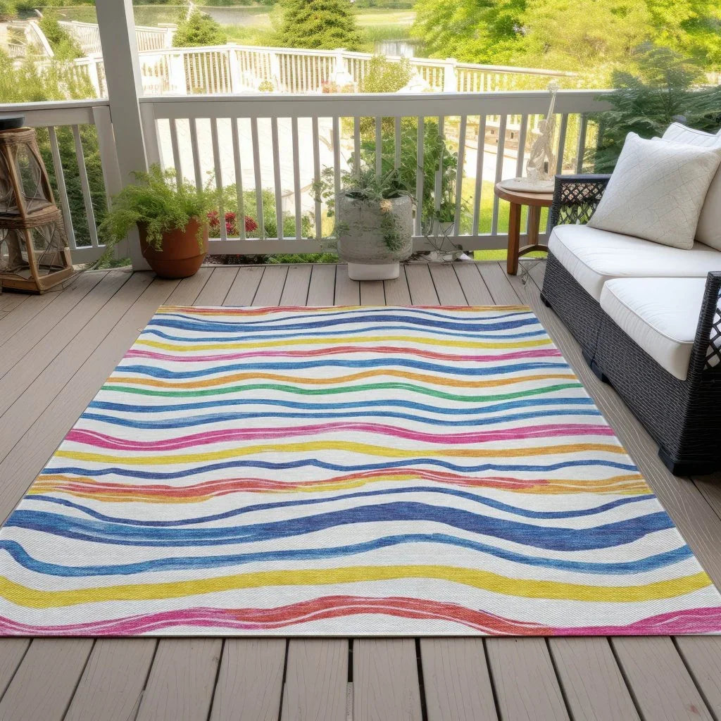 Arayndra Ivory Washable Indoor - Outdoor Rug - LOOMLAN - LOOMLAN Rugs - Outdoor Rugs