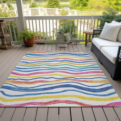 Arayndra Ivory Washable Indoor - Outdoor Rug - LOOMLAN - LOOMLAN Rugs - Outdoor Rugs