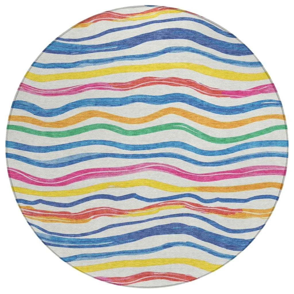 Arayndra Ivory Washable Indoor - Outdoor Rug - LOOMLAN - LOOMLAN Rugs - Outdoor Rugs