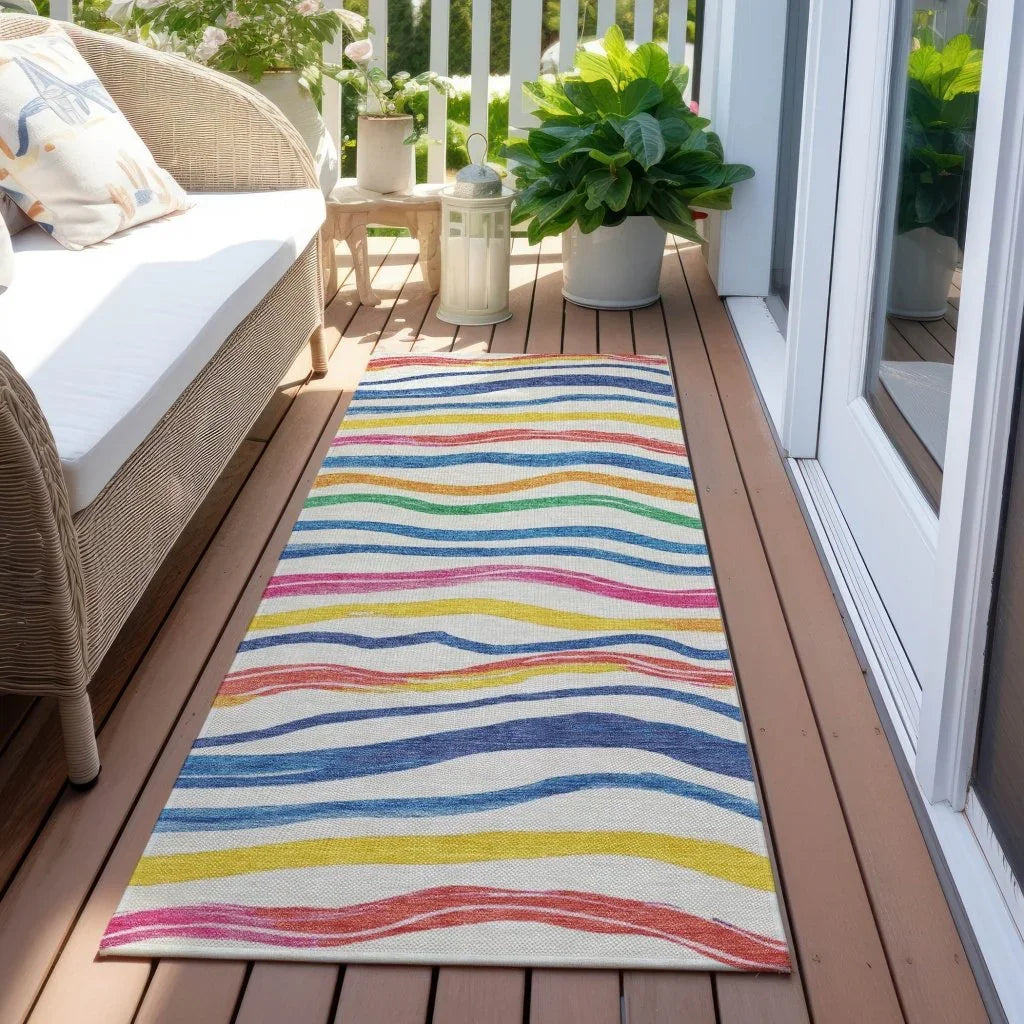 Arayndra Ivory Washable Indoor - Outdoor Rug - LOOMLAN - LOOMLAN Rugs - Outdoor Rugs