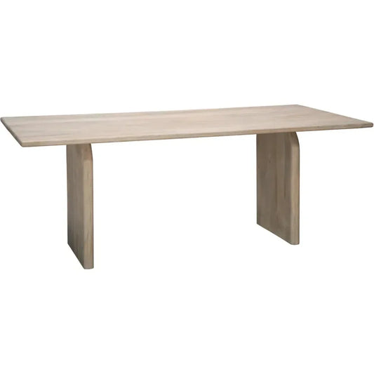Arc Wooden Rectangular Dining Table-Dining Tables-Jamie Young-Light Bleach-LOOMLAN