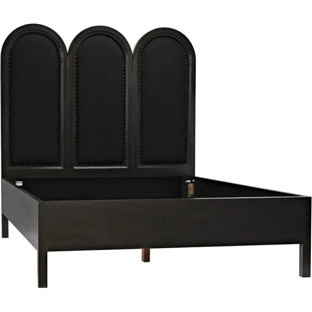 Arch Black Wooden Bed Frame - LOOMLAN - Noir - Beds