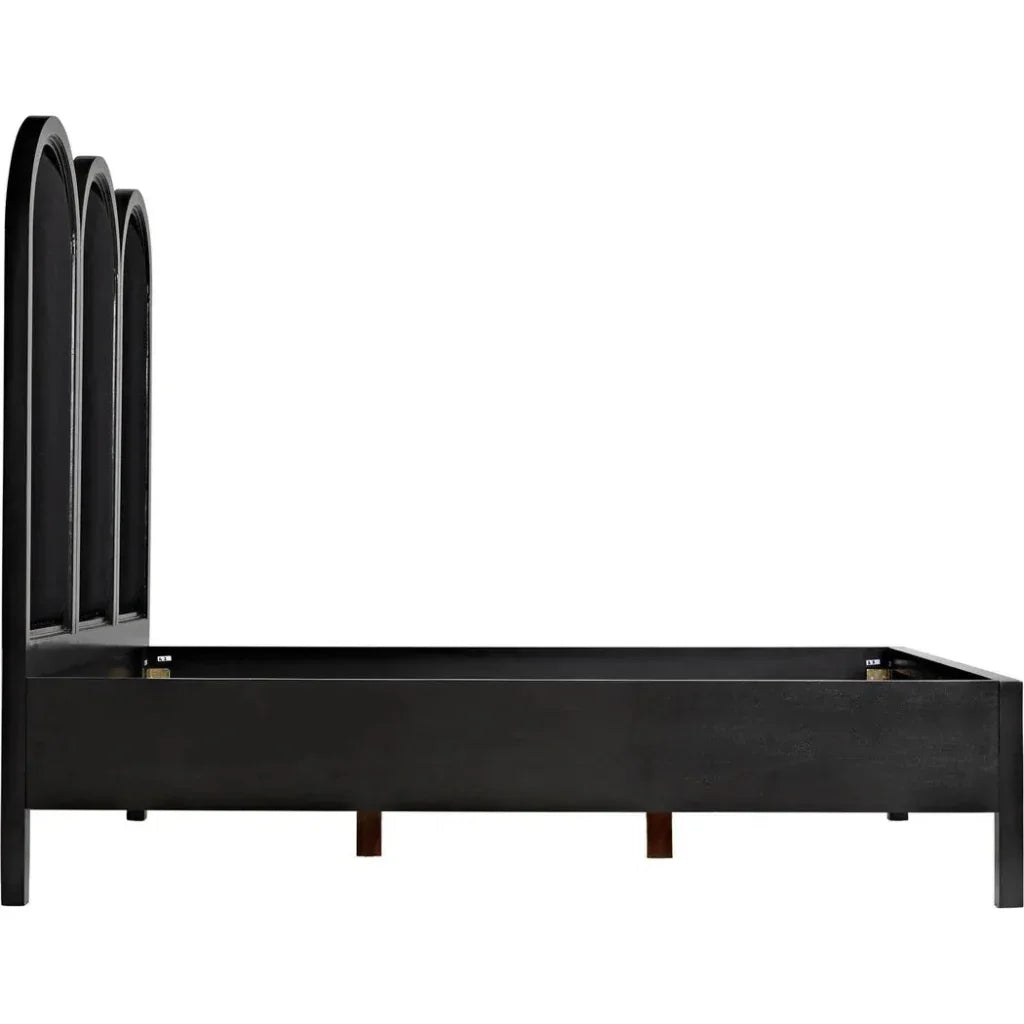 Arch Black Wooden Bed Frame - LOOMLAN - Noir - Beds