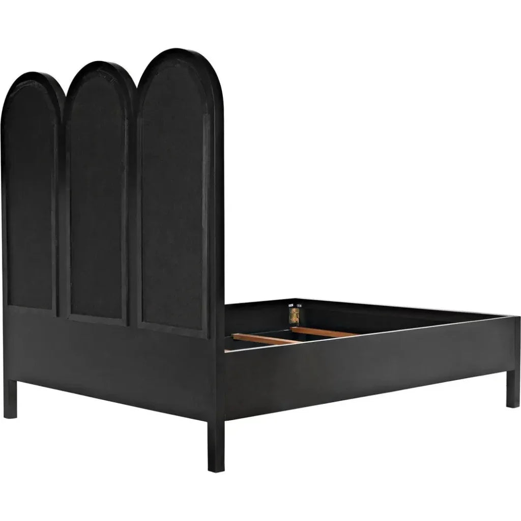 Arch Black Wooden Bed Frame - LOOMLAN - Noir - Beds