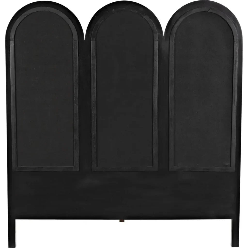 Arch Black Wooden Bed Frame - LOOMLAN - Noir - Beds