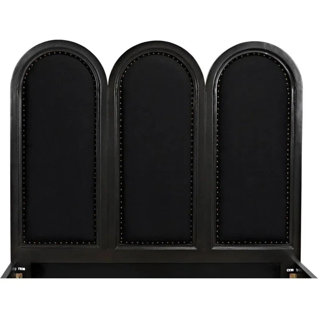 Arch Black Wooden Bed Frame - LOOMLAN - Noir - Beds