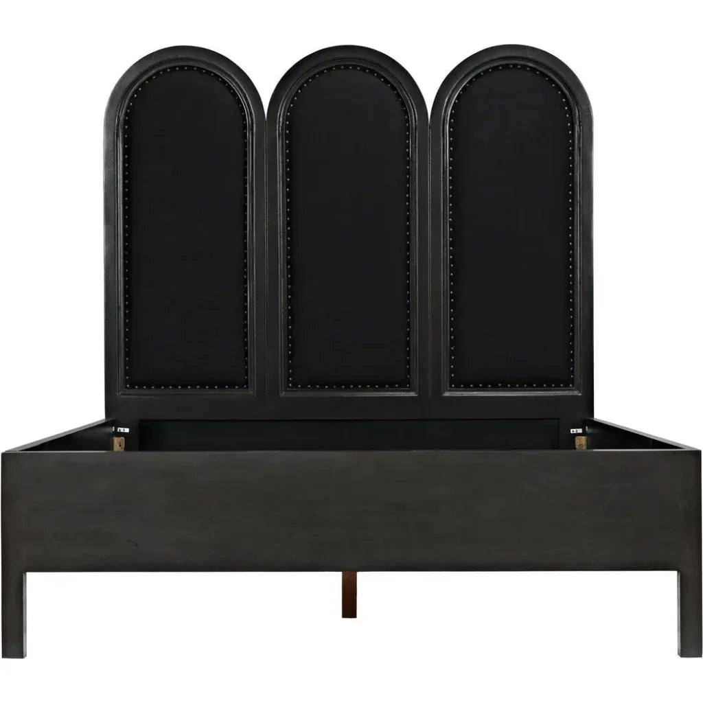 Arch Black Wooden Bed Frame - LOOMLAN - Noir - Beds