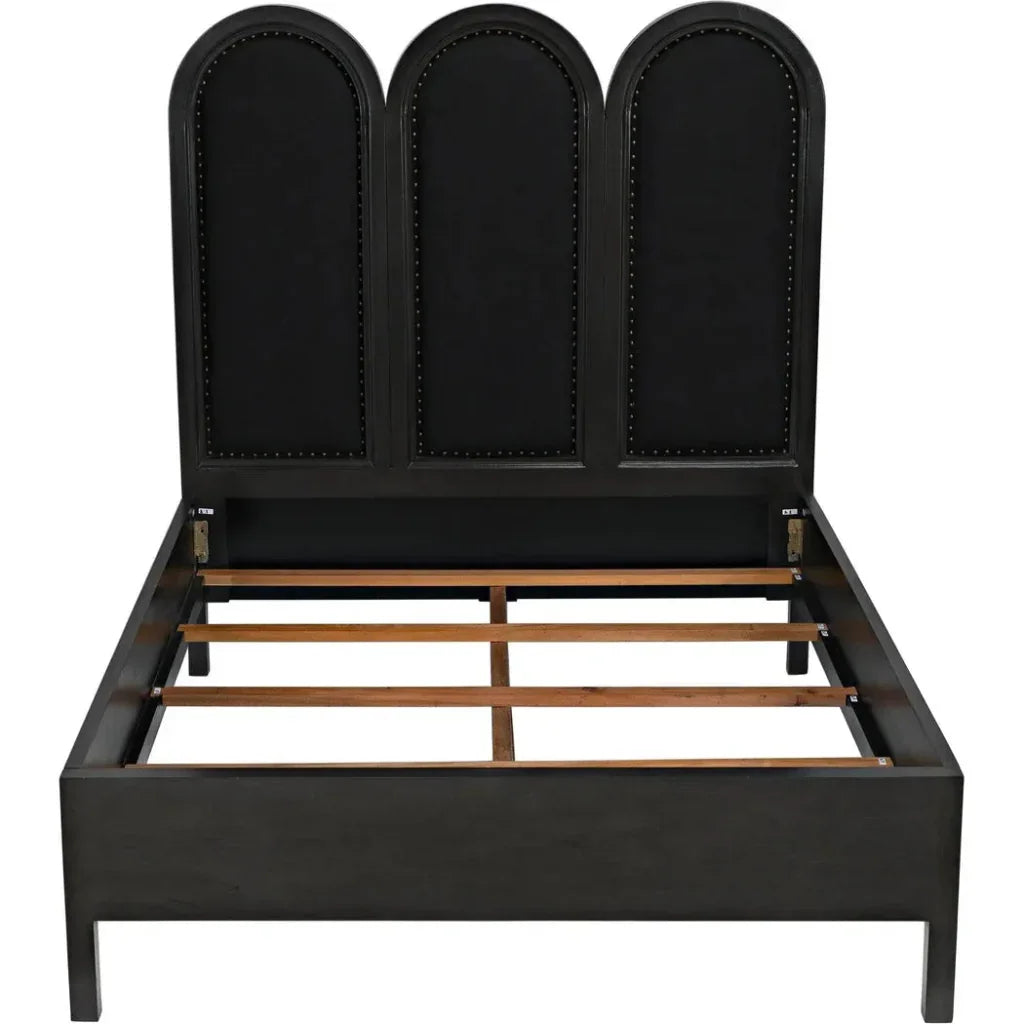 Arch Black Wooden Bed Frame - LOOMLAN - Noir - Beds