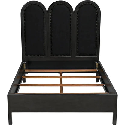 Arch Black Wooden Bed Frame - LOOMLAN - Noir - Beds