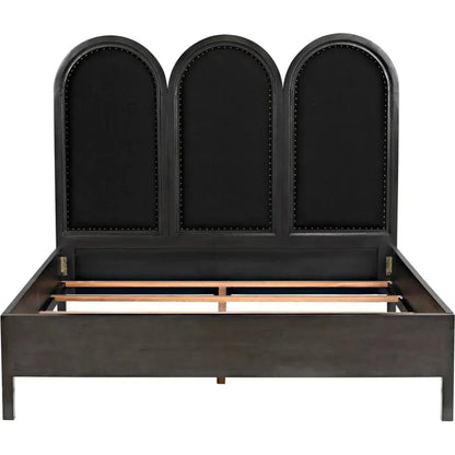 Arch Black Wooden Bed Frame - LOOMLAN - Noir - Beds