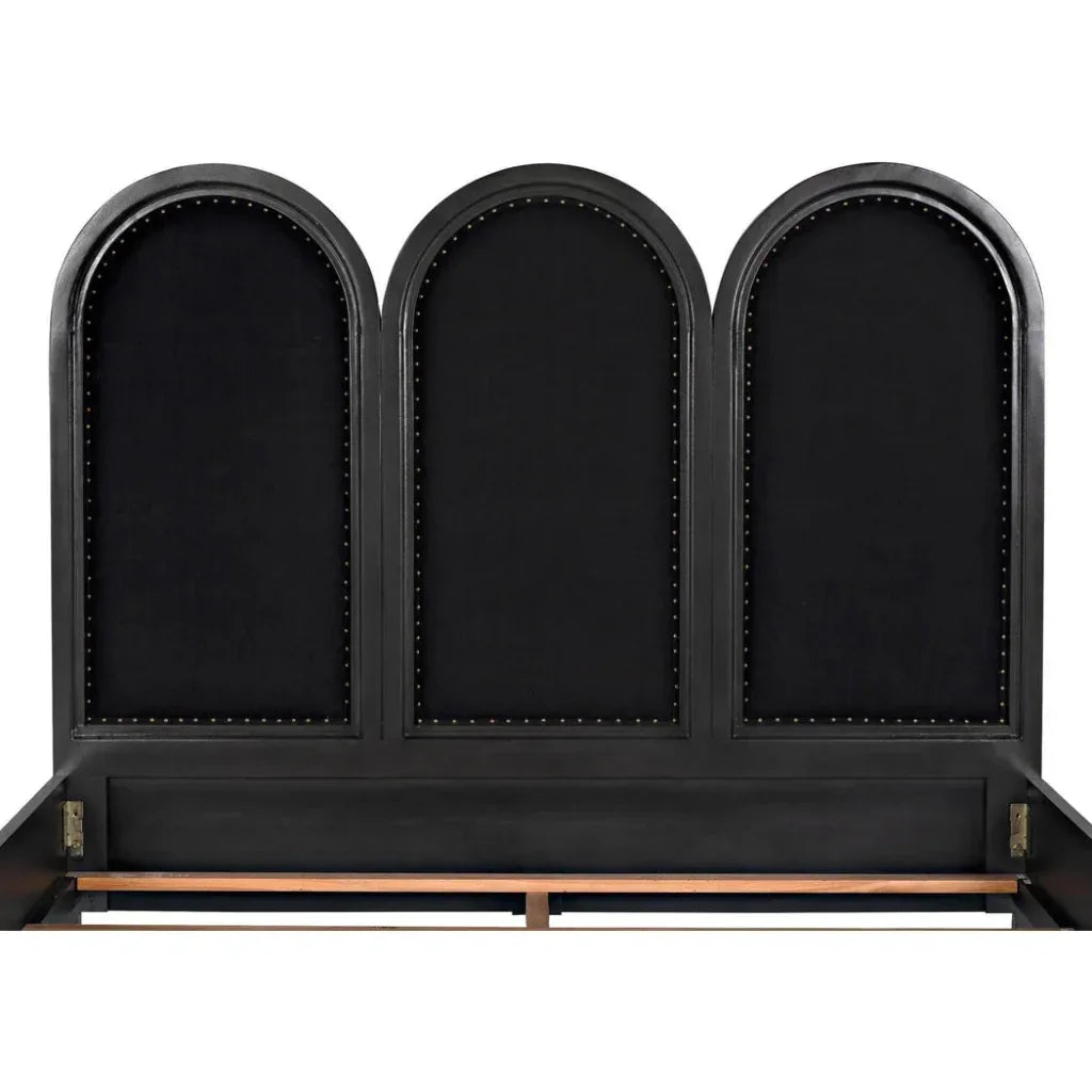 Arch Black Wooden Bed Frame - LOOMLAN - Noir - Beds