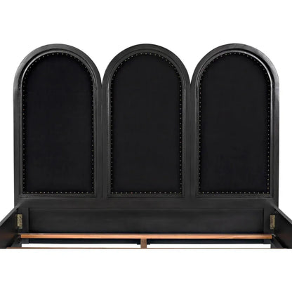 Arch Black Wooden Bed Frame - LOOMLAN - Noir - Beds