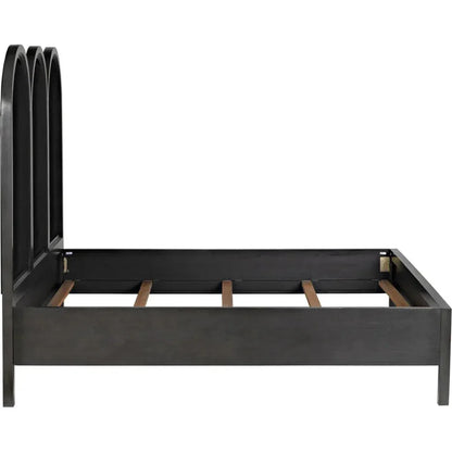 Arch Black Wooden Bed Frame - LOOMLAN - Noir - Beds