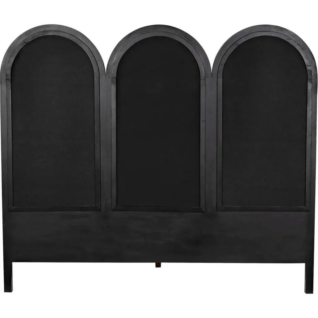 Arch Black Wooden Bed Frame - LOOMLAN - Noir - Beds