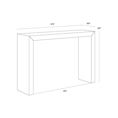 Arch Wooden Rectangular Console Table - LOOMLAN - SUNPAN - Console Tables