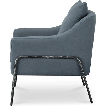 Archer Iron & Plywood Blue Arm Accent Chair - LOOMLAN - Moe's Home - Accent Chairs