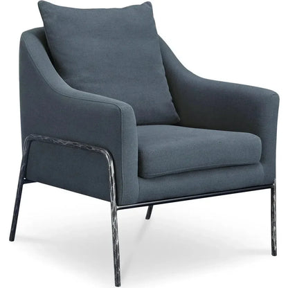 Archer Iron & Plywood Blue Arm Accent Chair - LOOMLAN - Moe's Home - Accent Chairs
