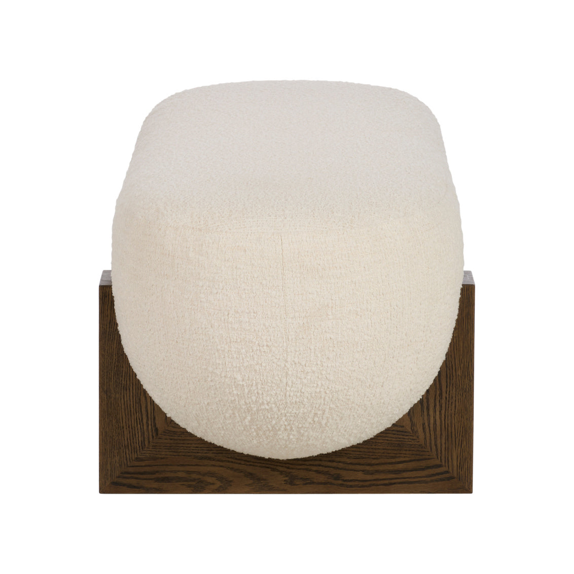 Archer White Boucle Bedroom Bench