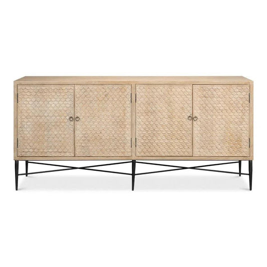 Archie Four Door Credenza for Dining Room - LOOMLAN - Sarreid - Sideboards
