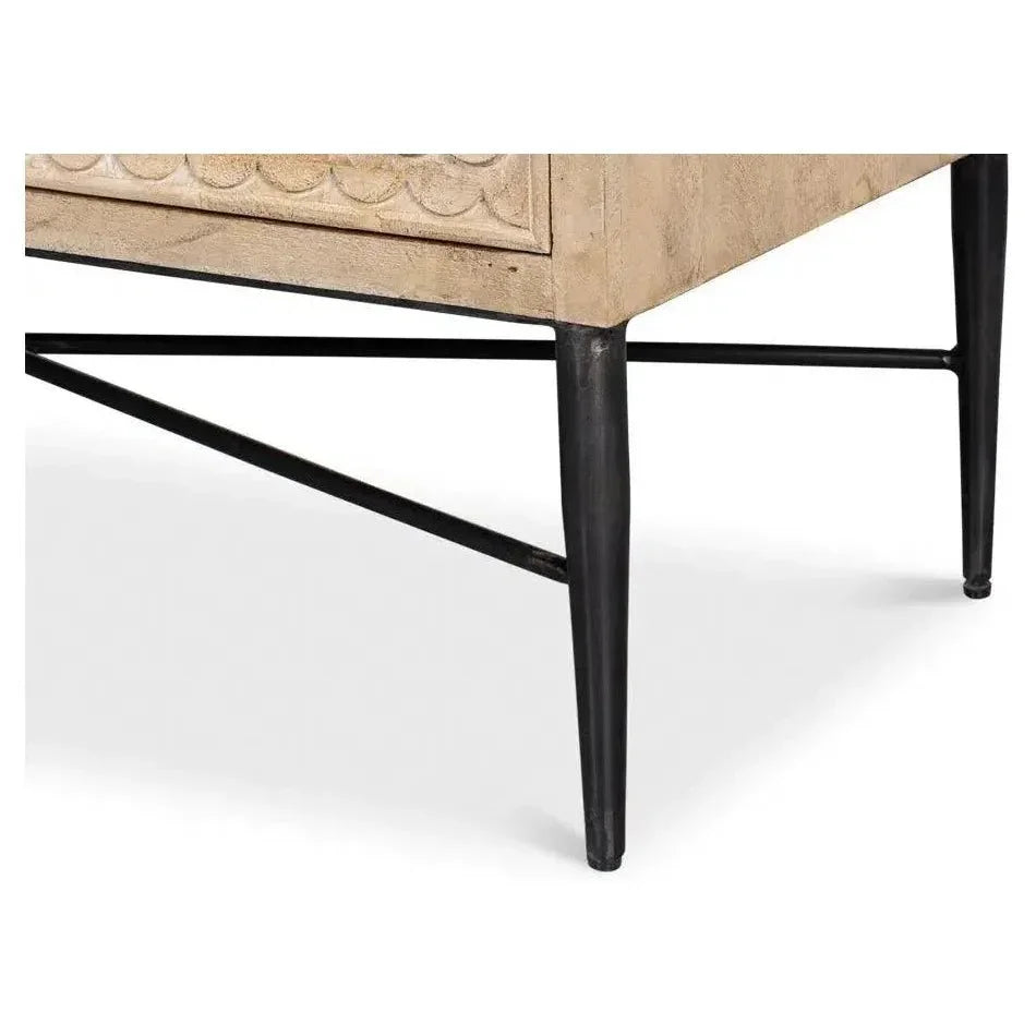 Archie Four Door Credenza for Dining Room - LOOMLAN - Sarreid - Sideboards