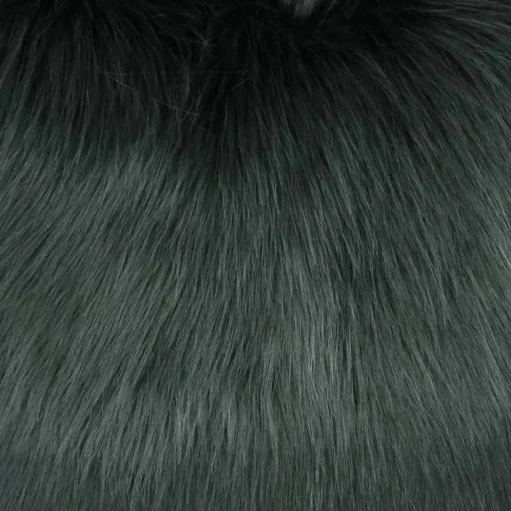 Arctic Fox Faux Fur Grey Large Throw Pillow Insert - LOOMLAN - D.V. Kap - Throw Pillows