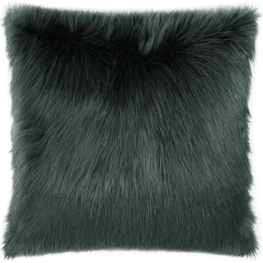 Arctic Fox Faux Fur Grey Large Throw Pillow Insert - LOOMLAN - D.V. Kap - Throw Pillows