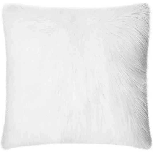 Arctic Fox Faux Fur White Large Throw Pillow Insert - LOOMLAN - D.V. Kap - Throw Pillows