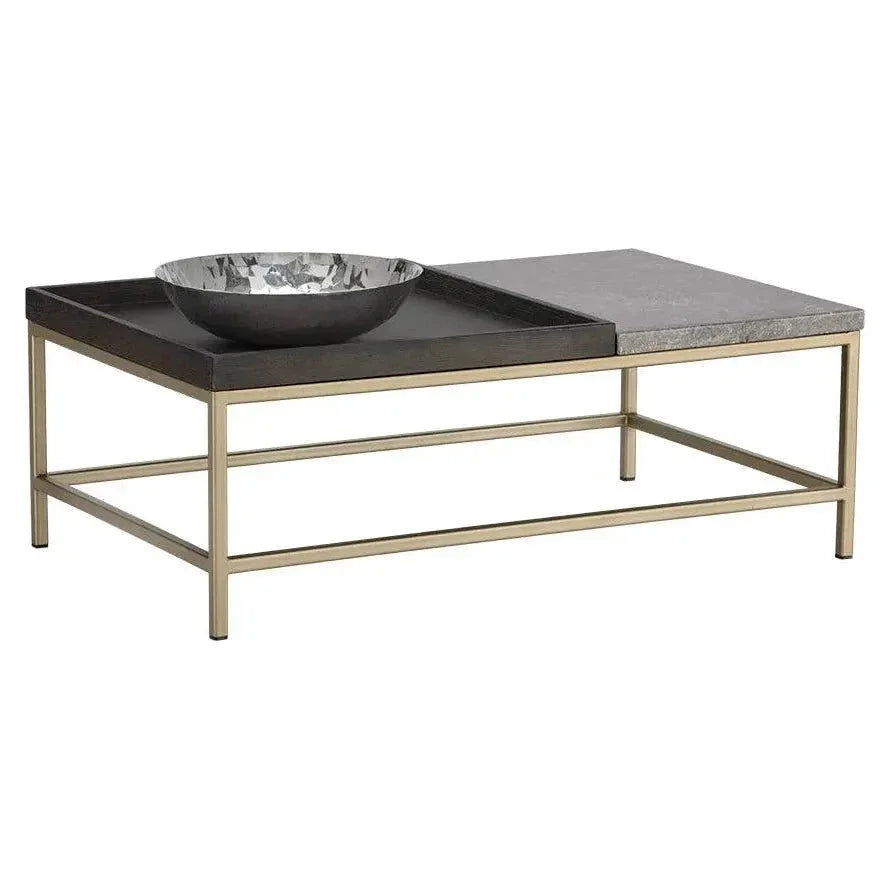 Arden Coffee Table With Grey Marble & - LOOMLAN - SUNPAN - Coffee Tables