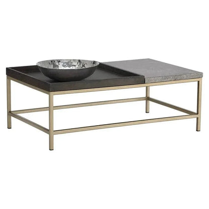 Arden Coffee Table With Grey Marble & - LOOMLAN - SUNPAN - Coffee Tables