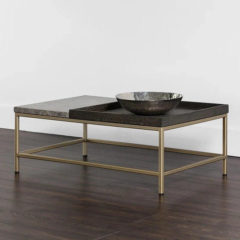 Arden Coffee Table With Grey Marble & - LOOMLAN - SUNPAN - Coffee Tables