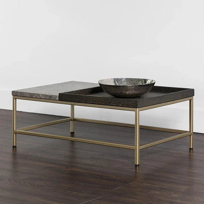 Arden Coffee Table With Grey Marble & - LOOMLAN - SUNPAN - Coffee Tables