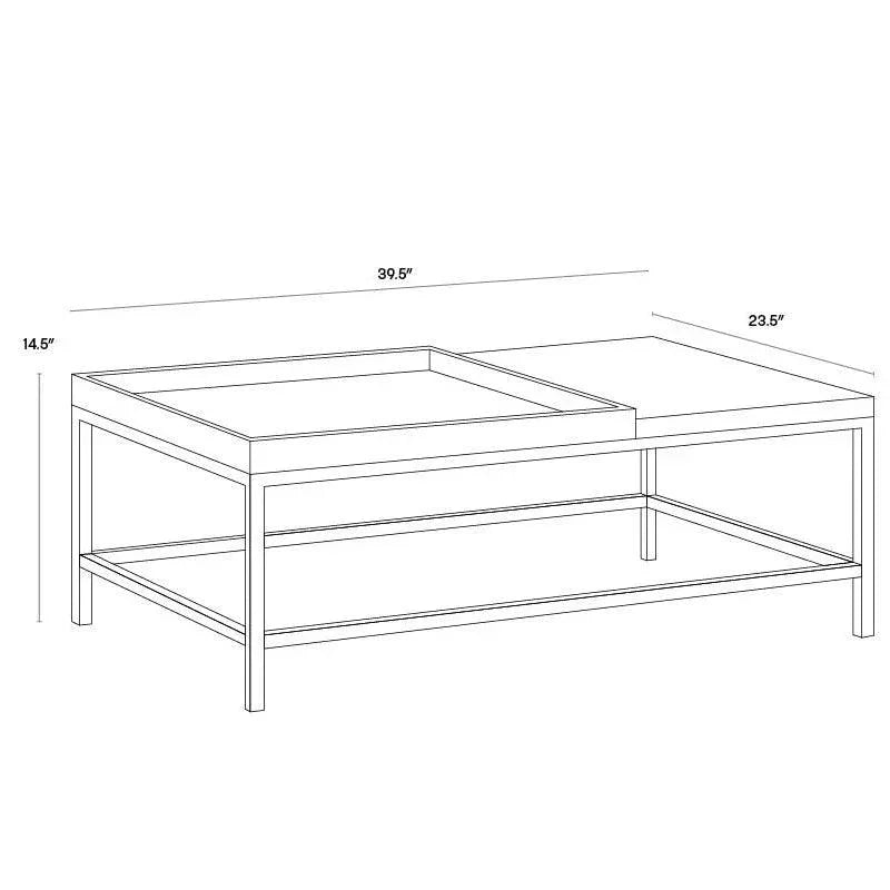 Arden Coffee Table With Grey Marble & - LOOMLAN - SUNPAN - Coffee Tables