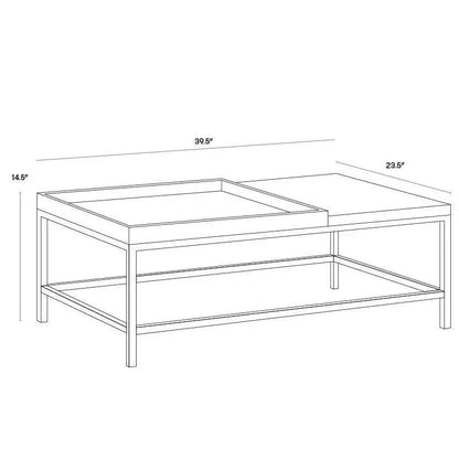 Arden Coffee Table With Grey Marble & - LOOMLAN - SUNPAN - Coffee Tables