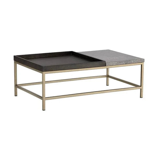 Arden Coffee Table With Grey Marble & - LOOMLAN - SUNPAN - Coffee Tables