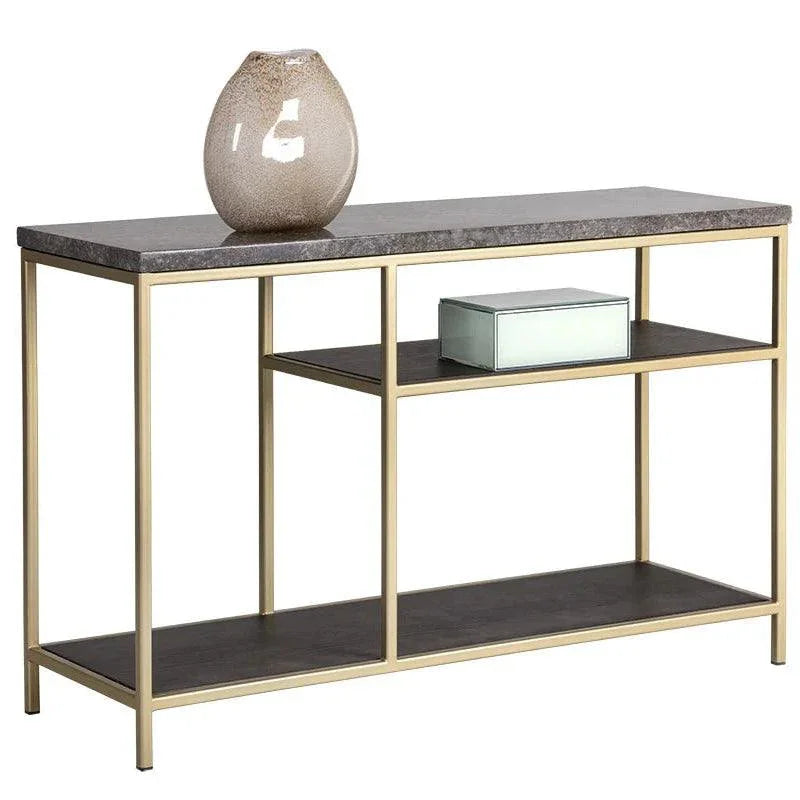 Arden Console Table With Grey Marble Top & - LOOMLAN - SUNPAN - Console Tables