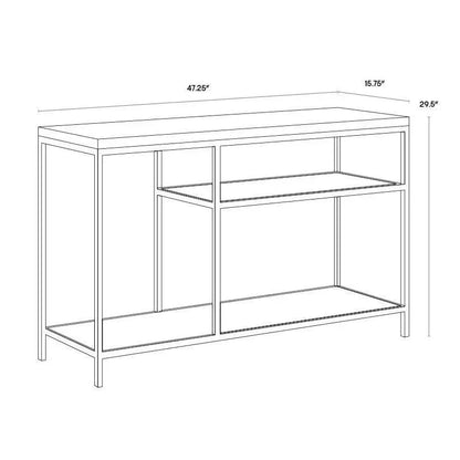 Arden Console Table With Grey Marble Top & - LOOMLAN - SUNPAN - Console Tables