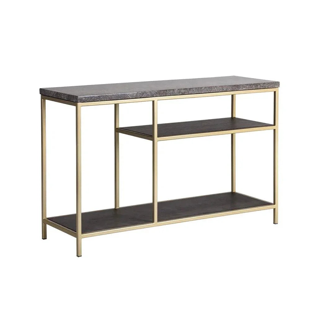Arden Console Table With Grey Marble Top & - LOOMLAN - SUNPAN - Console Tables
