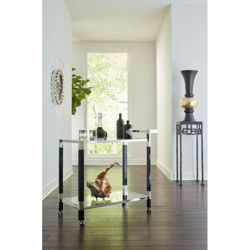 Arden Polished Nickel Finish Wall Mirror - LOOMLAN - Wildwood - Wall Mirrors