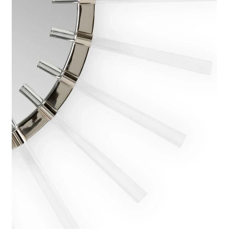 Arden Polished Nickel Finish Wall Mirror - LOOMLAN - Wildwood - Wall Mirrors
