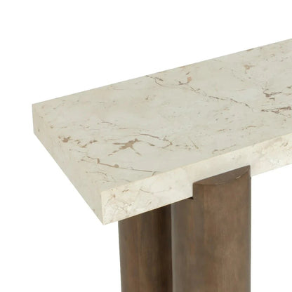 Ardi Marble Topped Rectangular Console Table - LOOMLAN - SUNPAN - Console Tables
