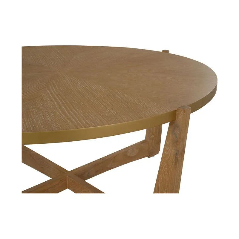 Ardoise Wooden Round Cocktail Table - LOOMLAN - Chelsea House - Coffee Tables