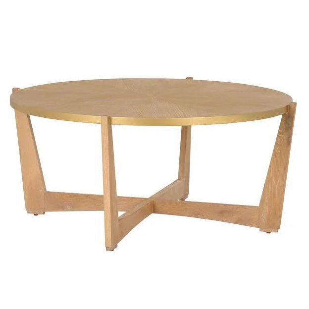 Ardoise Wooden Round Cocktail Table - LOOMLAN - Chelsea House - Coffee Tables