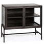 Arelius Two Glass Doors Accent Cabinet