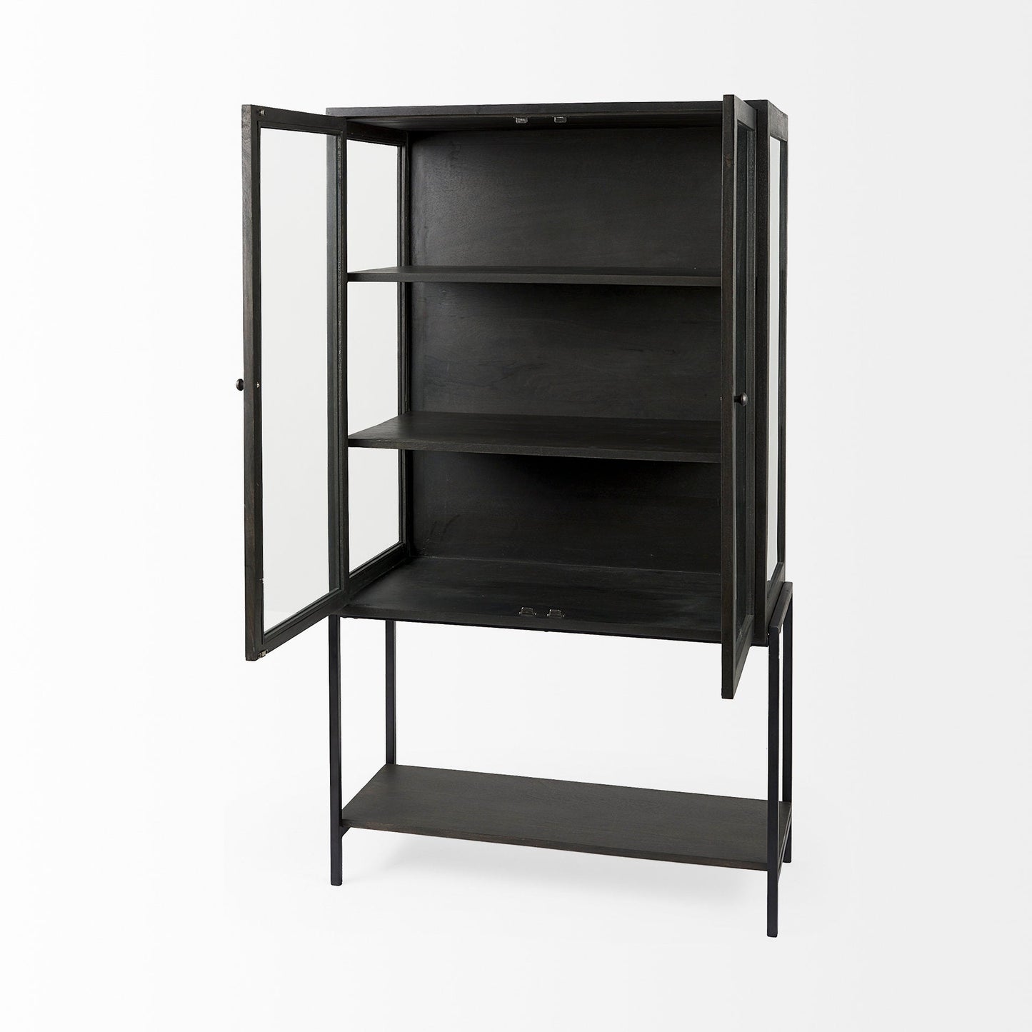 Arelius Wood Top Modern Bookcase