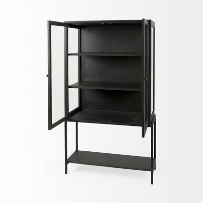 Arelius Wood Top Modern Bookcase