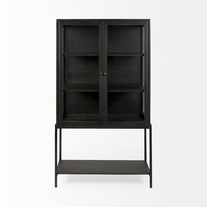 Arelius Wood Top Modern Bookcase