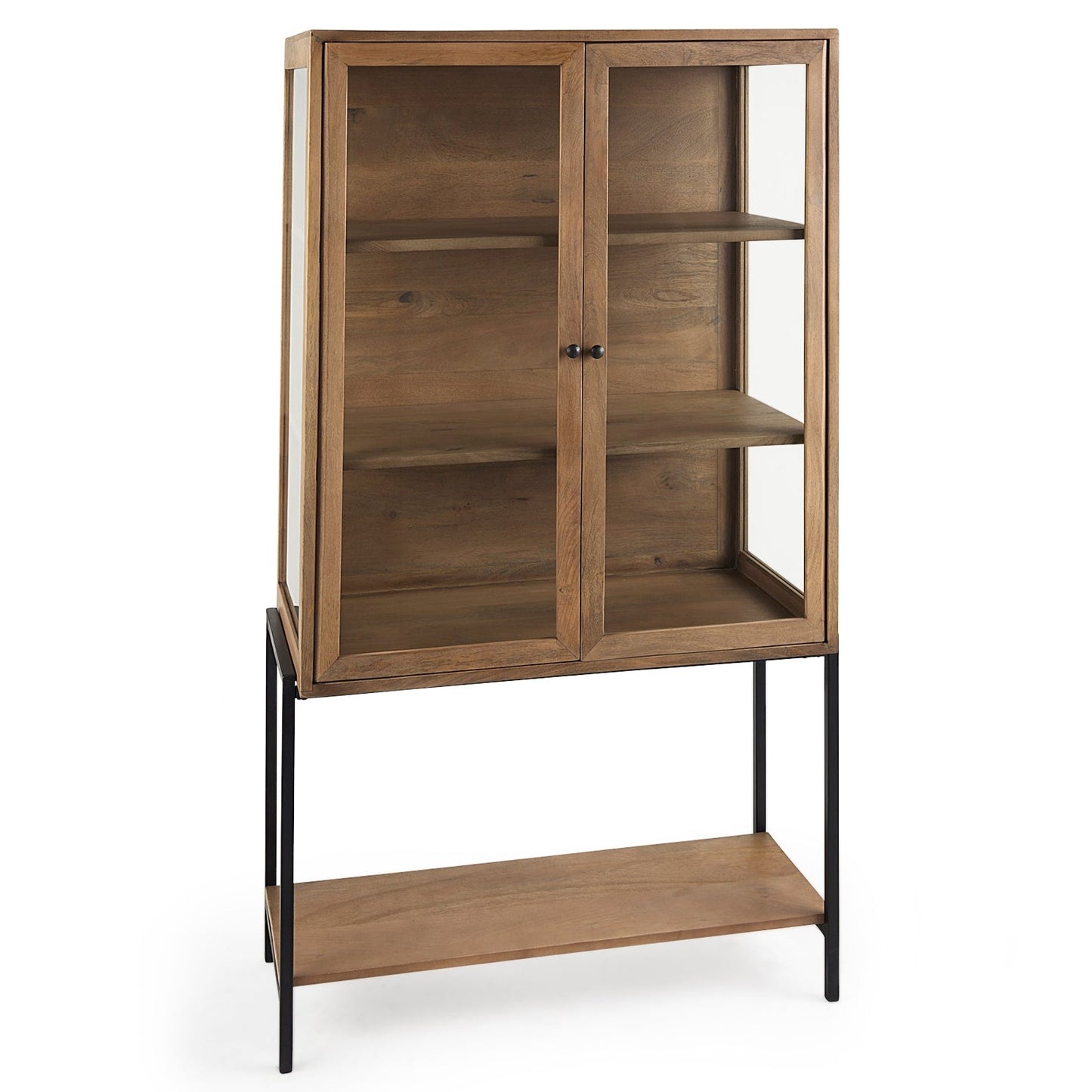 Arelius Wood Top Modern Bookcase