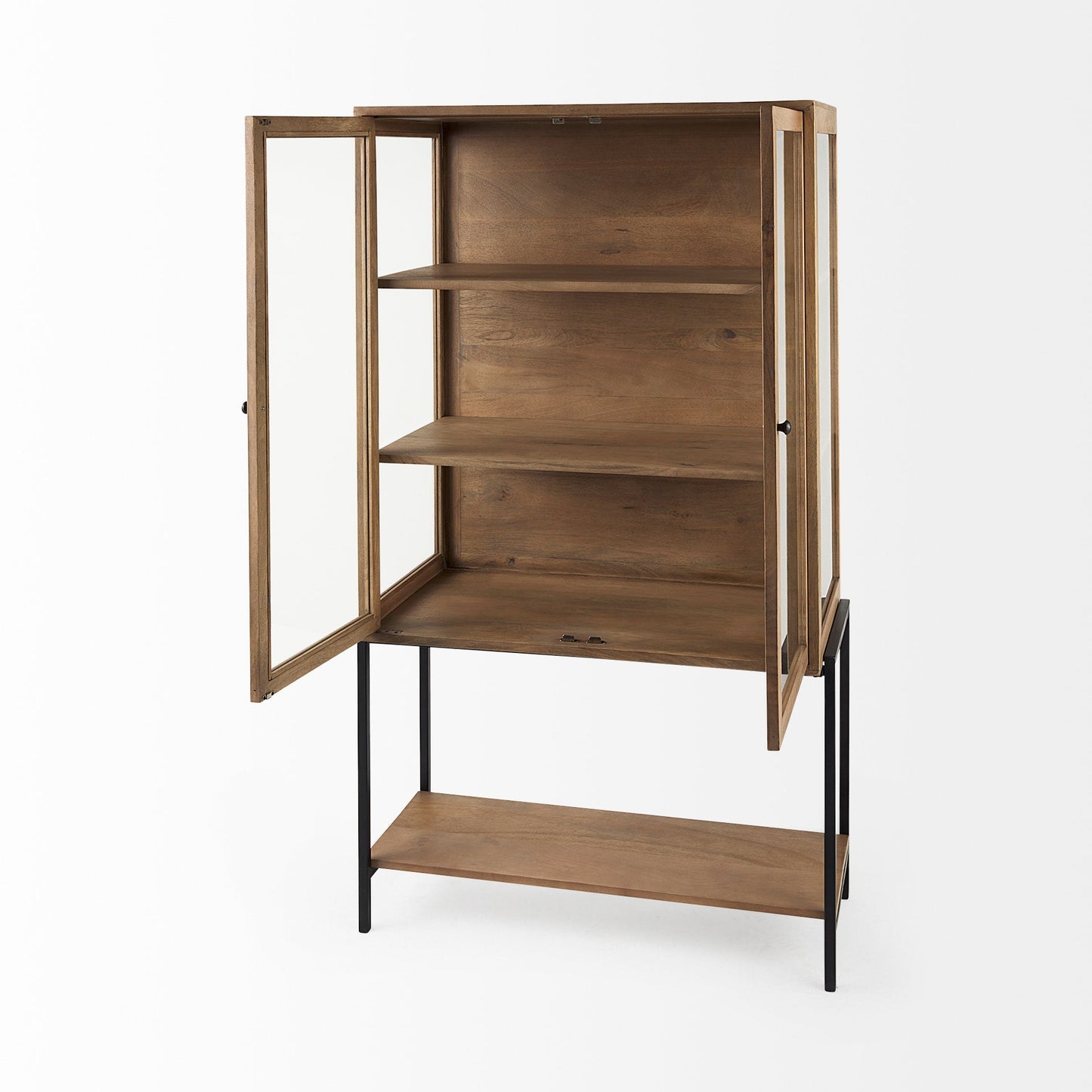 Arelius Wood Top Modern Bookcase